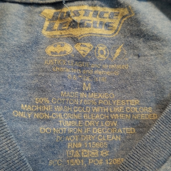 JUSTICE LEAGUE BOYS MEDIUM BLUE T-SHIRT - Picture 4 of 15
